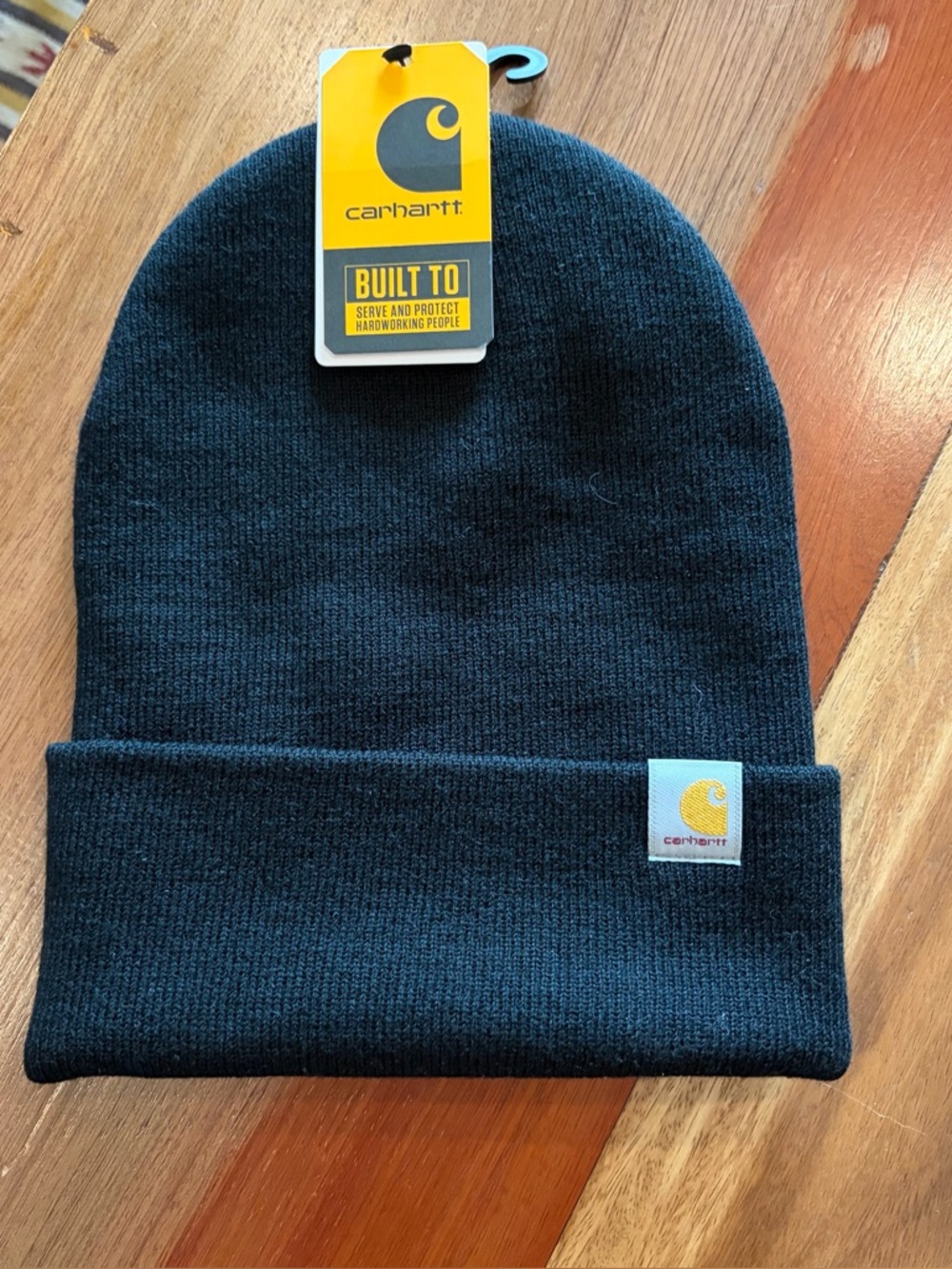 Carhartt Men's AH4597 M Knt Cffd Beanie OS Hats Black - NEW